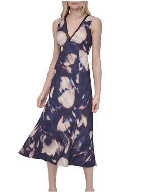NWT DKNY Sleeveless Indigo Multi Dress Sz 10 $139
